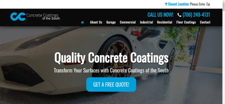 Screenshot Concrete Coatings Of The South