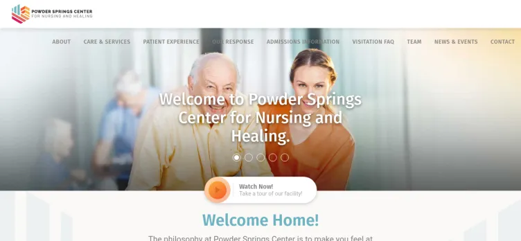 Screenshot Powder Springs Centers for Nursing and Healing