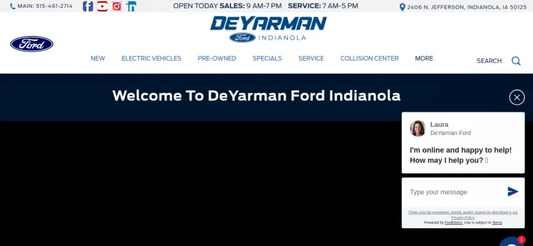 Screenshot DeYarman Ford Indianola