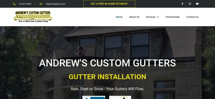 Screenshot Andrew's Custom Gutters