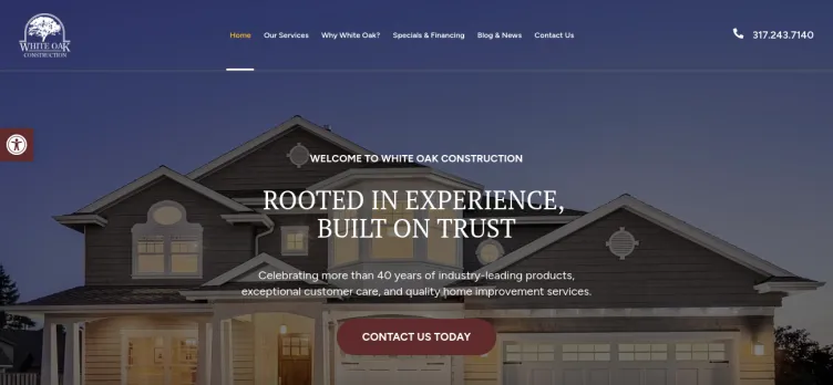 Screenshot White Oak Construction Corporation