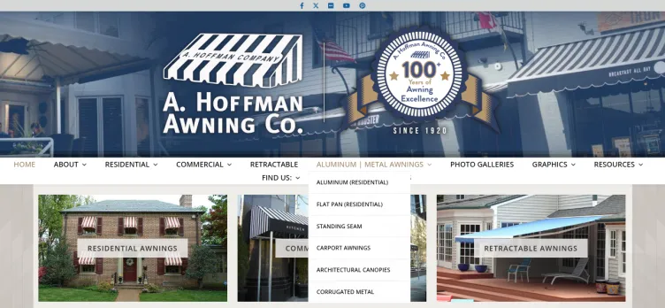 Screenshot A. Hoffman Awning