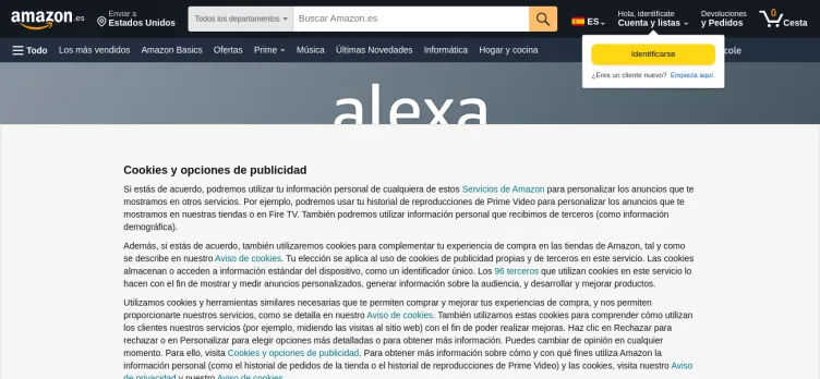 Screenshot Amazon ES