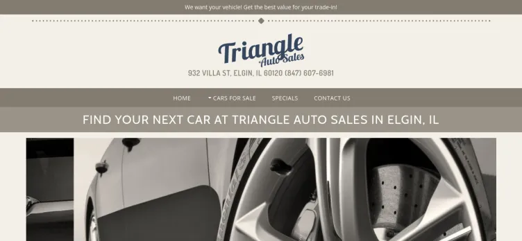 Screenshot Triangle Auto Sales