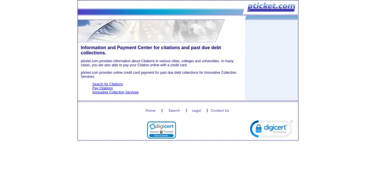 Screenshot Pticket.com