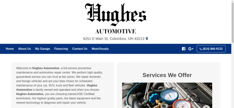 Screenshot Hughes Automotive Imports Specialists