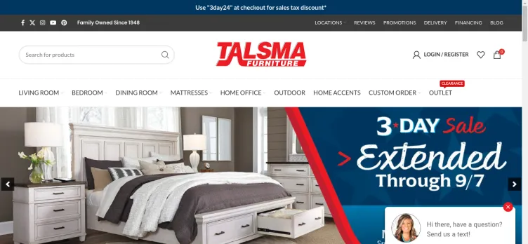 Screenshot Talsma Furniture