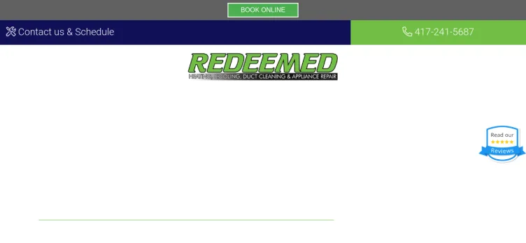 Screenshot Redeemed Heating and Cooling