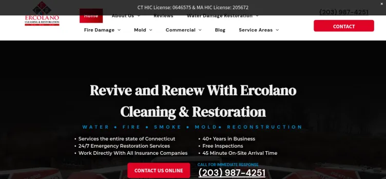 Screenshot Ercolano Cleaning & Restoration