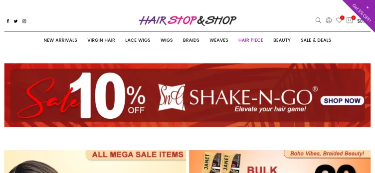 Screenshot HairStopAndShop