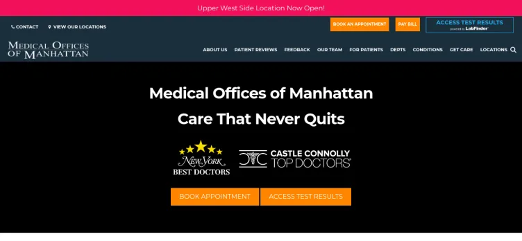 Screenshot Medical Offices of Manhattan