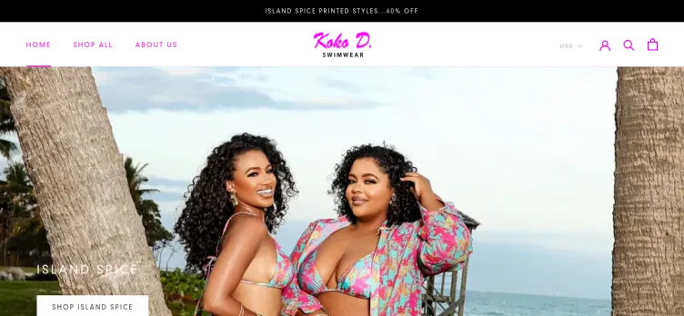 Screenshot Koko D. Swimwear