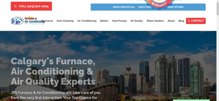 Screenshot JPS Furnace & Air Conditioning