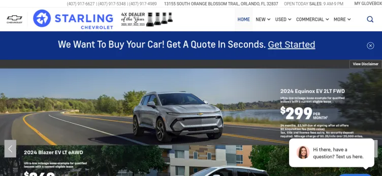 Screenshot Starling Chevrolet