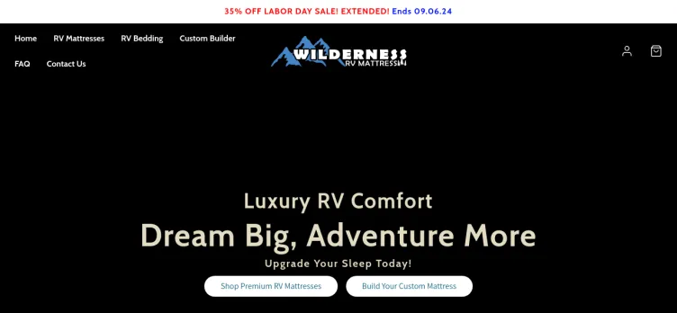 Screenshot Wilderness RV Mattress