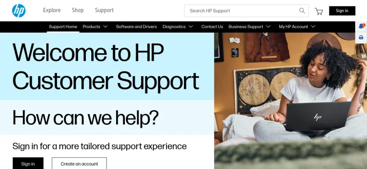 Screenshot Support.hp