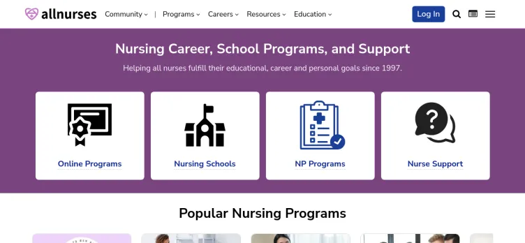 Screenshot AllNurses