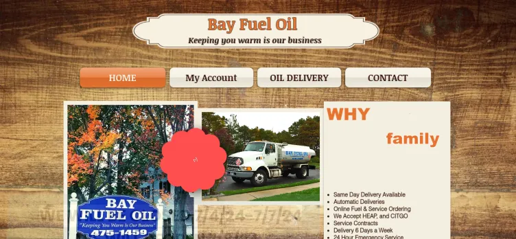 Screenshot Bay Fuel Oil Company