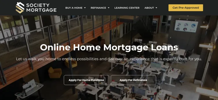 Screenshot Society Mortgage