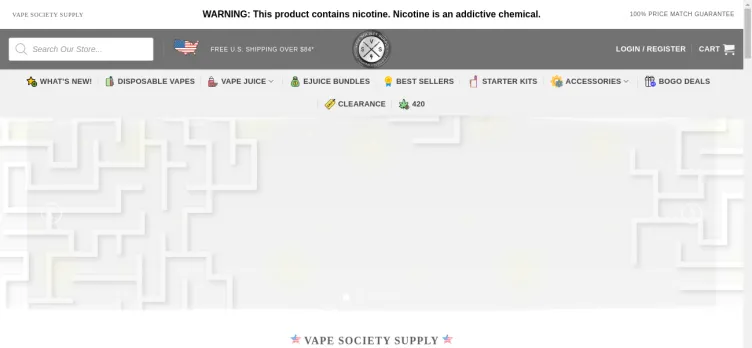 Screenshot Vape Society Supplies