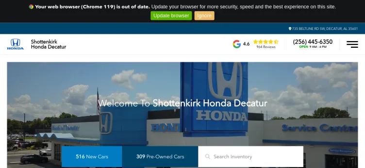 Screenshot Shottenkirk Honda Decatur