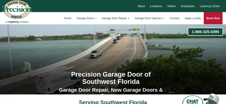 Screenshot Precision Overhead Garage Door Service of Sarasota