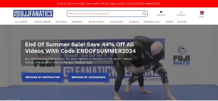 Screenshot BJJ Fanatics