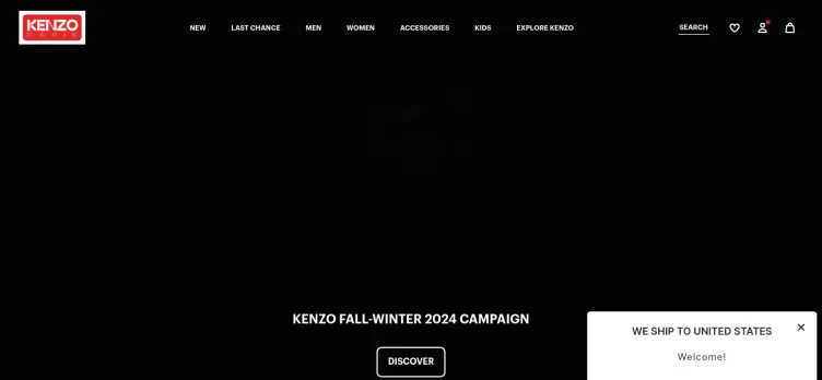 Screenshot Kenzo Paris USA