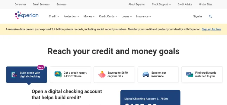 Screenshot Experian