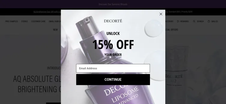 Screenshot Decorte Cosmetics