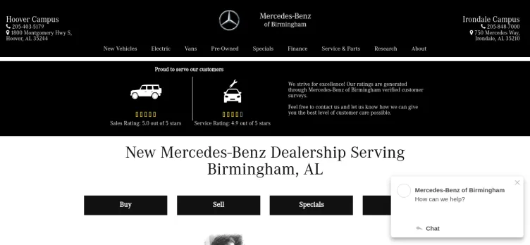 Screenshot Mercedes-Benz of Birmingham