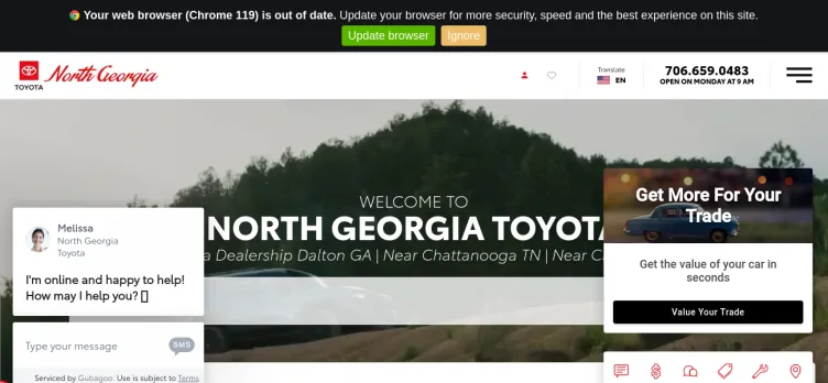 Screenshot North Georgia Toyota