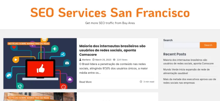 Screenshot SEO Services San Francisco