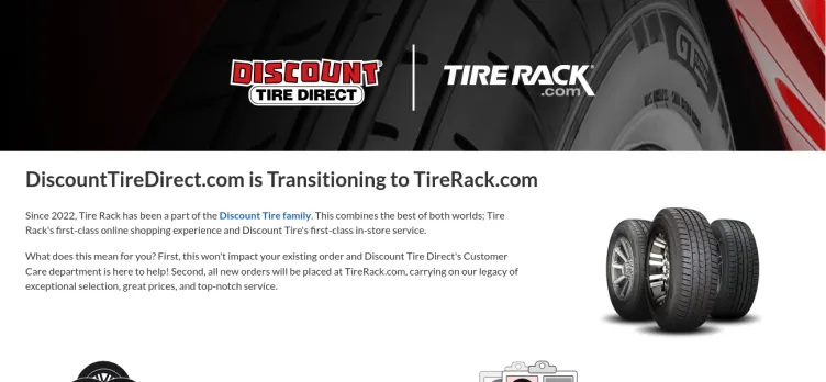 Screenshot Discount Tire Direct