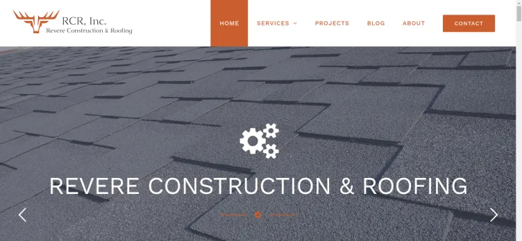 Screenshot Revere Construction & Roofing