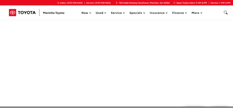Screenshot Marietta Toyota