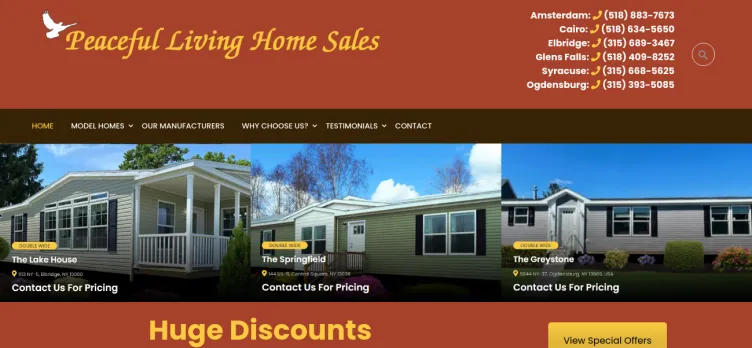 Screenshot Peaceful Living Home Sales