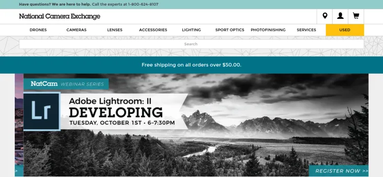 Screenshot National Camera Exchange