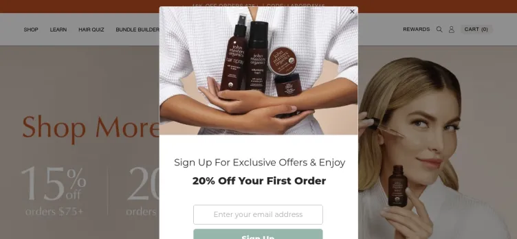 Screenshot John Masters organics