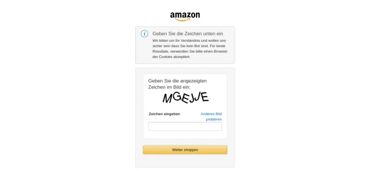 Screenshot Amazon DE