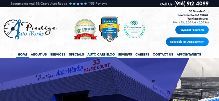 Screenshot Prestige Auto Works