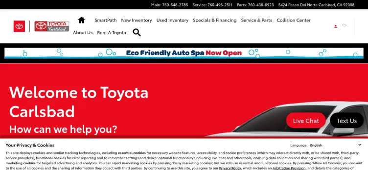 Screenshot Toyota Carlsbad