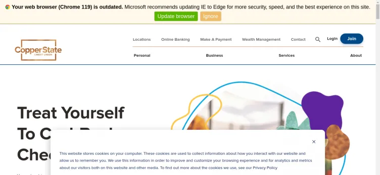 Screenshot Copper State Credit Union