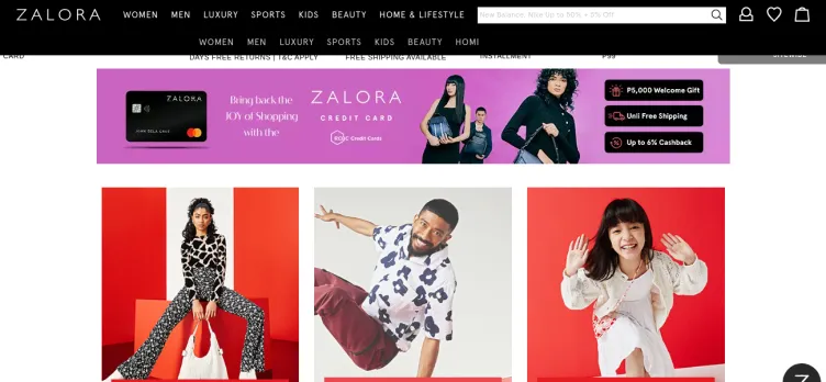 Screenshot Zalora Philippines