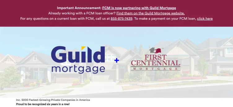 Screenshot First Centennial Mortgage Corporation