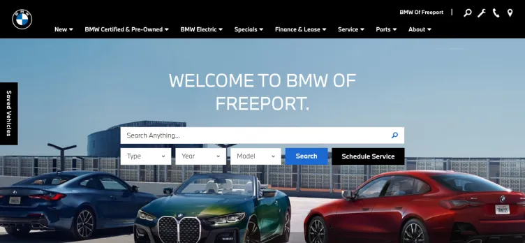 Screenshot BMW and Mini of Freeport