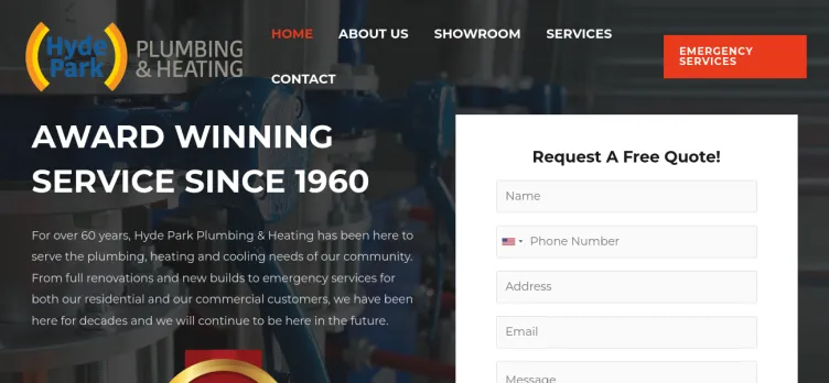 Screenshot Hyde Park Plumbing & Heating Limited