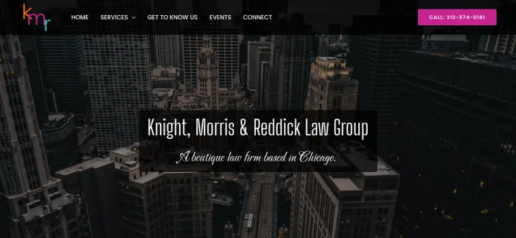 Screenshot Knight, Morris & Reddick Law Group