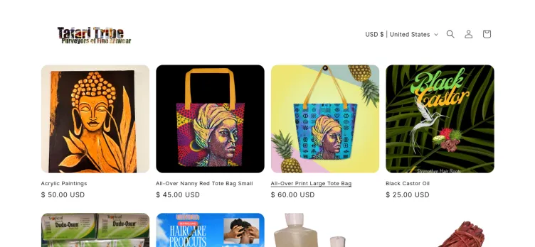 Screenshot Tafari Tribe Shop