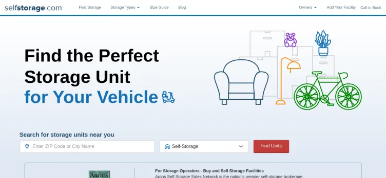 Screenshot SelfStorage.com